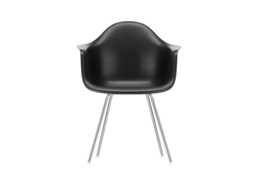 Vitra Eames DAX Armchair New Height Deep Black Chrome Base