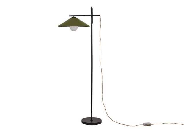 Heal's Armstrong Adjustable Floor Lamp Black/Green
