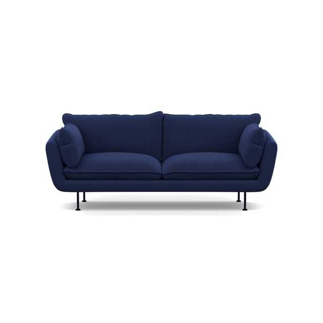 Heal's Allora 3 Seater Sofa Melton Wool New Navy Black Feet