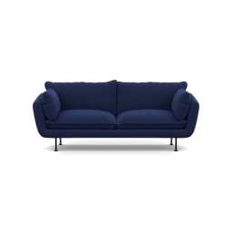 Heal's Allora 3 Seater Sofa Melton Wool New Navy Black Feet
