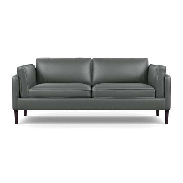 Heal's Sonno 3 Seater Daino Leather Steel Wenge Black Feet