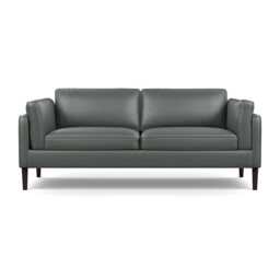 Heal's Sonno 3 Seater Daino Leather Steel Wenge Black Feet