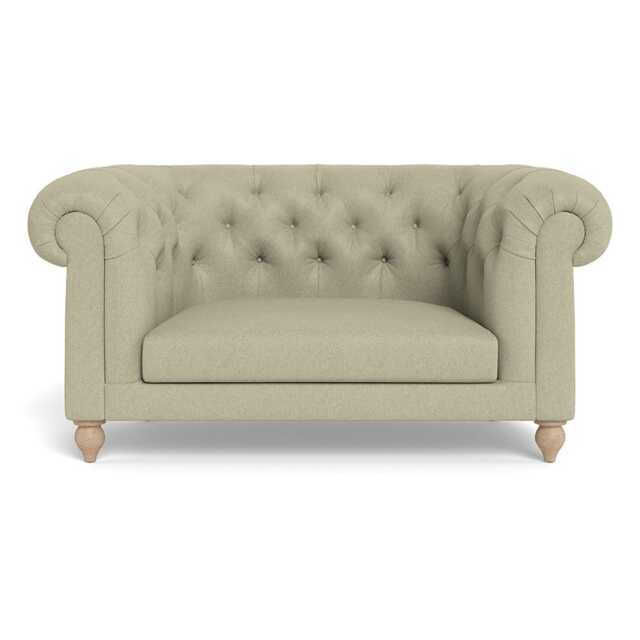 Heal's Fitzrovia Loveseat Cotton Grain Natural Feet