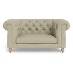 Heal's Fitzrovia Loveseat Cotton Grain Natural Feet