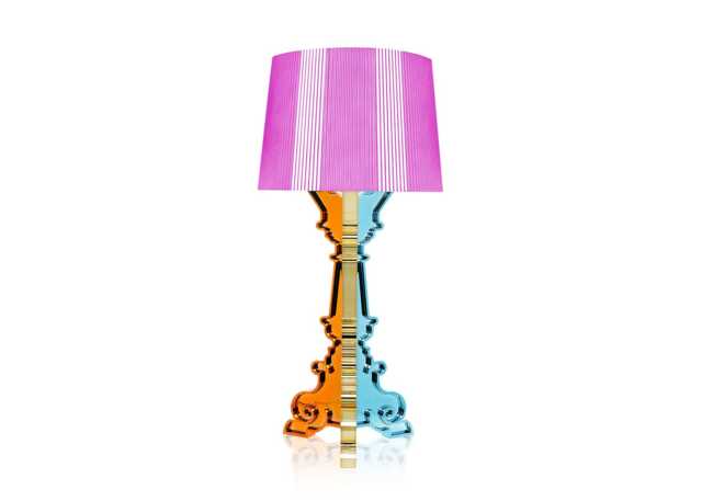Kartell Bourgie Table Lamp Metallic Multi With Fuchsia