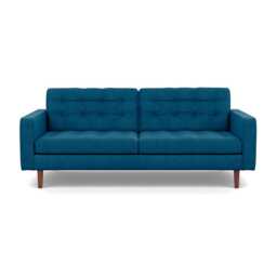 Heal's Hepburn 3 Seater St Moritz Wool Teal 149 Walnut Feet - thumbnail 1