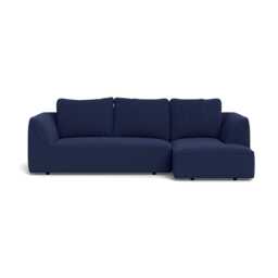 Heal's Morven Right Hand Facing Corner Chaise Sofa Melton Wool New Navy