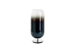 Artemide Gople Mini Table Lamp Blue & Chrome