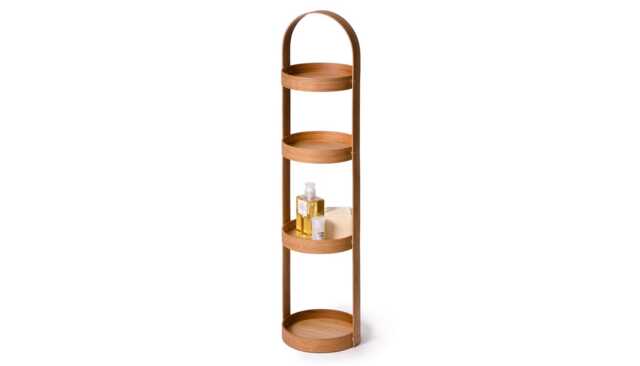 Wireworks Natural Oak Round Caddy 4 Tray Mezza