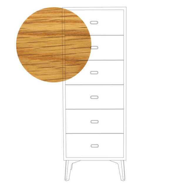 De La Espada Mcqueen Tall Chest Oiled Oak - image 1