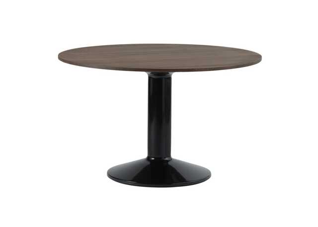 Muuto Midst Table Dark Oiled Oak Black Steel Base 120cm