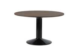 Muuto Midst Table Dark Oiled Oak Black Steel Base 120cm