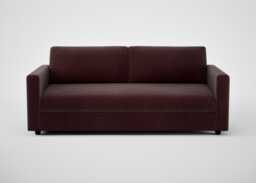 Heal's Nimbus II 4 Seater Sofa Smart Luxe Velvet Acorn Black Feet
