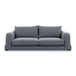 Heal's Nuvola 4 Seater Sofa Boucle Steel Black Beech Feet