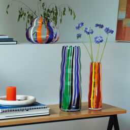 LSA International Folk Vase H31.5cm Orange, Red & Yellow - thumbnail 2
