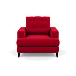 Heal's Mistral Armchair Melton Wool Red Oxide Black Feet
