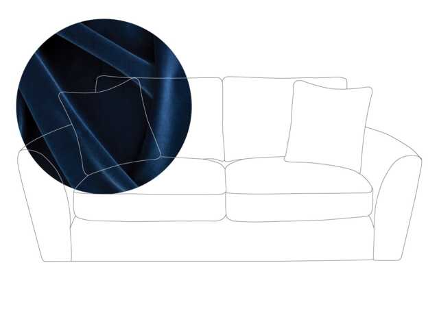 Heal's Snooze 3 Seater Sofa Velvet Midnight Black Feet