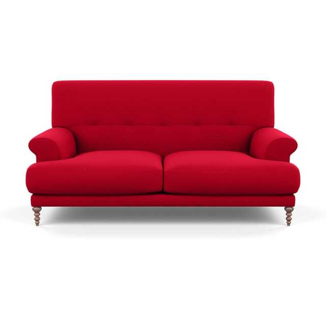 Scp Oscar 2 Seater Formal Sofa Melton Wool Red Oxide Walnut Feet