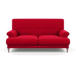 Scp Oscar 2 Seater Formal Sofa Melton Wool Red Oxide Walnut Feet