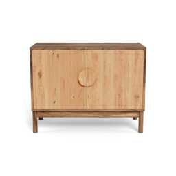 Heal's Tinta Small Sideboard Walnut Carcass Natural Oak Doors