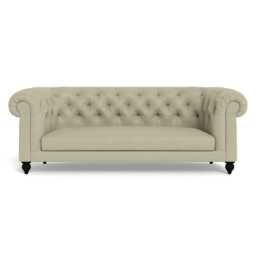 Heal's Fitzrovia 3 Seater Sofa Cotton Grain Black Feet