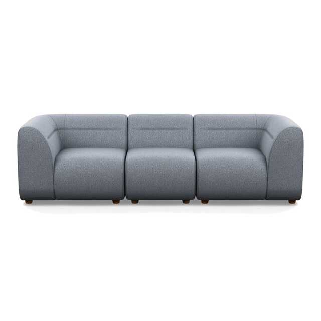 Heal's Lilli 3 Seater Sofa Chunky Boucle Steel Natural Beech Feet