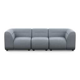 Heal's Lilli 3 Seater Sofa Chunky Boucle Steel Natural Beech Feet