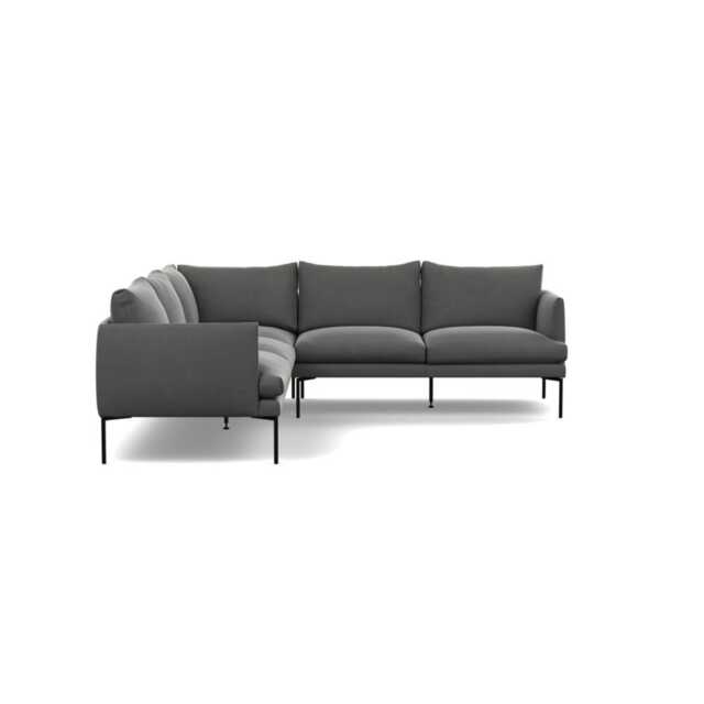 Heal's Matera Large Corner Sofa Nobilis Velvet Dolphin