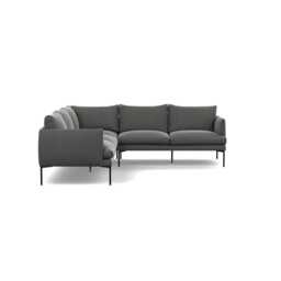 Heal's Matera Large Corner Sofa Nobilis Velvet Dolphin