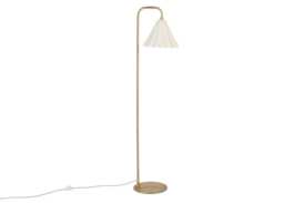 Heal's Monroe Porcelain Floor Lamp White & Brushed Gold