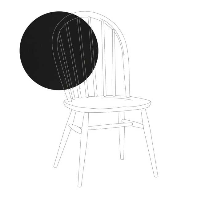 Ercol Originals Windsor Chair Coloured Finish Black