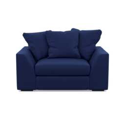 Heal's Cumulus Loveseat Melton Wool New Navy Black Feet