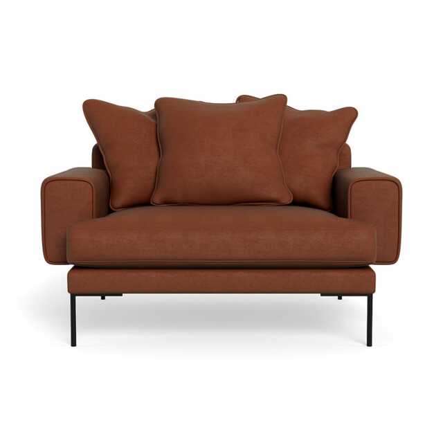 Heal's Torrington Loveseat Smart Luxe Velvet Tawny Black Feet - image 1
