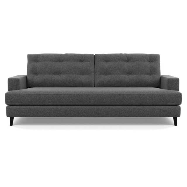 Heal's Mistral 4 Seater Sofa Melton Wool Granite Black Feet