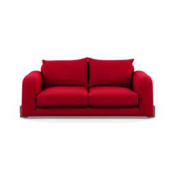 Heal's Nuvola 3 Seater Sofa Melton Wool Red Oxide Walnut Stained Feet