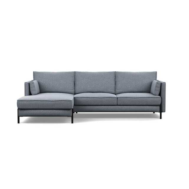 Heal's Tortona Left Hand Facing 4 Seater Corner Chaise Boucle Steel Black Feet