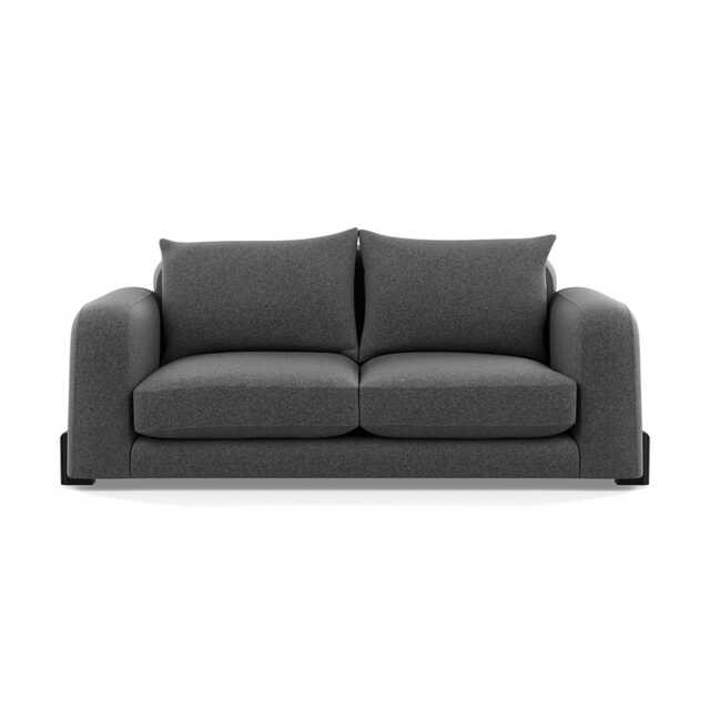 Heal's Nuvola 2 Seater Sofa Melton Wool Granite Black Beech Feet