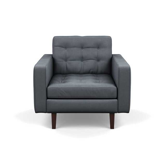 Heal's Hepburn Armchair Siena Cotton Shale Grey Wenge