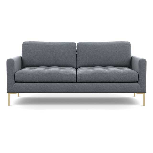 Heal's Eton 3 Seater Sofa Textured Boucle Steel Brass Feet