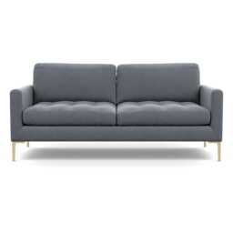 Heal's Eton 3 Seater Sofa Textured Boucle Steel Brass Feet