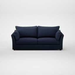 Heal's Tailor 4 Seater Sofa Smart Cotton Linen Indigo Walnut Stained Feet - thumbnail 2