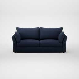 Heal's Tailor 4 Seater Sofa Smart Cotton Linen Indigo Walnut Stained Feet - thumbnail 1