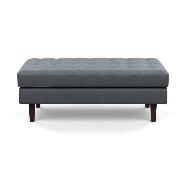 Heal's Hepburn Ottoman Siena Cotton Shale Grey Black