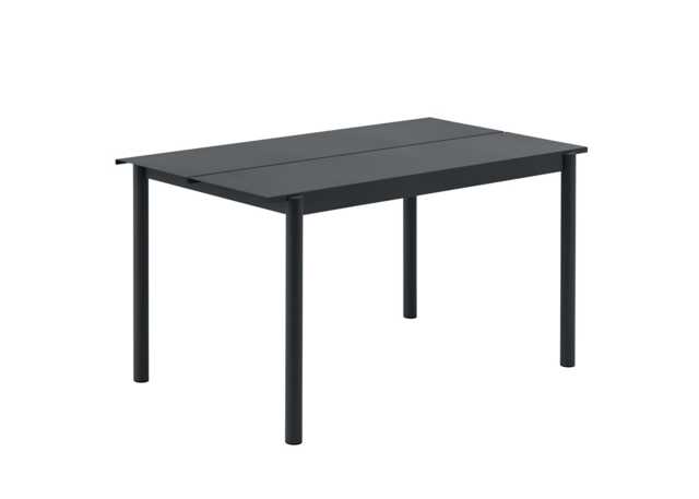 Muuto Linear Outdoor Steel Table Medium Black