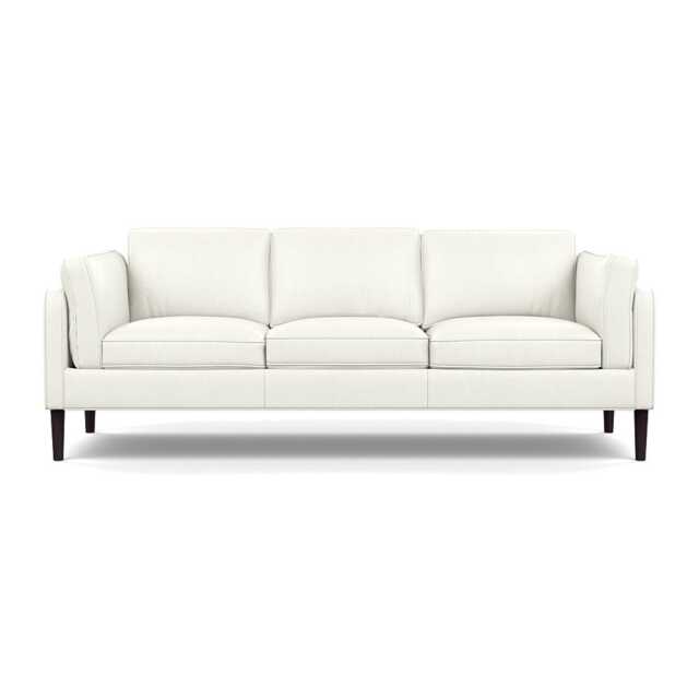 Heal's Sonno 4 Seater Sofa Linea Leather White 634 Wenge Black Feet - image 1