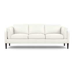 Heal's Sonno 4 Seater Sofa Linea Leather White 634 Wenge Black Feet