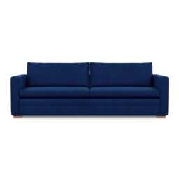 Heal's Palermo 5 Seater Sofa St Moritz Wool Blue 150 Brass and Walnut Feet