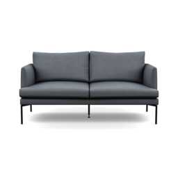 Heal's Matera 2 Seater Sofa Siena Cotton Shale Grey Black Feet - thumbnail 1