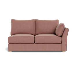 Heal's Tailor Medium Unit Right Hand Facing Smart Luxe Velvet Dusky Pink Natural Beech Feet