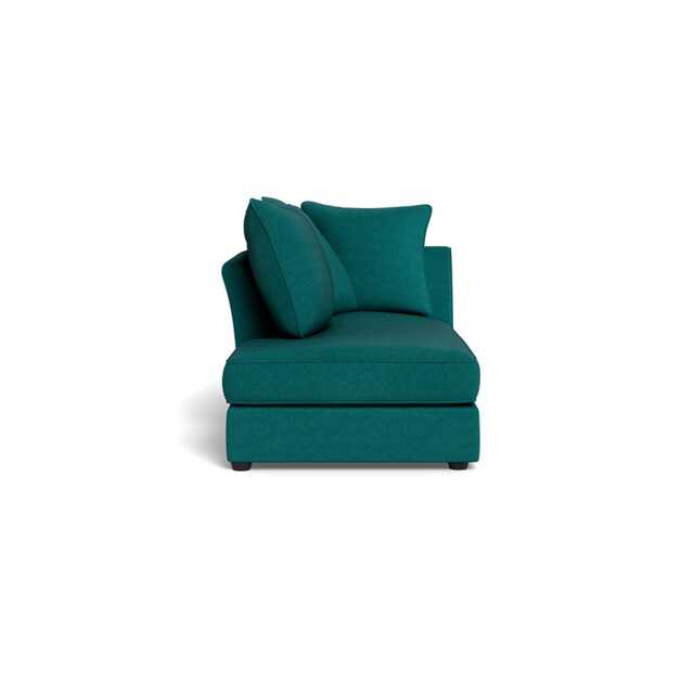 Heal's Tailor Left Hand Facing Chaise Unit  Brushed Cotton Pine Black Feet